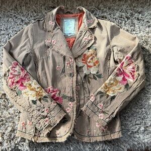 Paparazzi Floral Embroidered Blazer